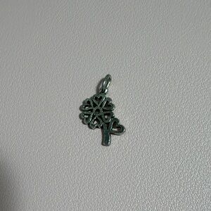 James Avery Silver Heart Flower Necklace